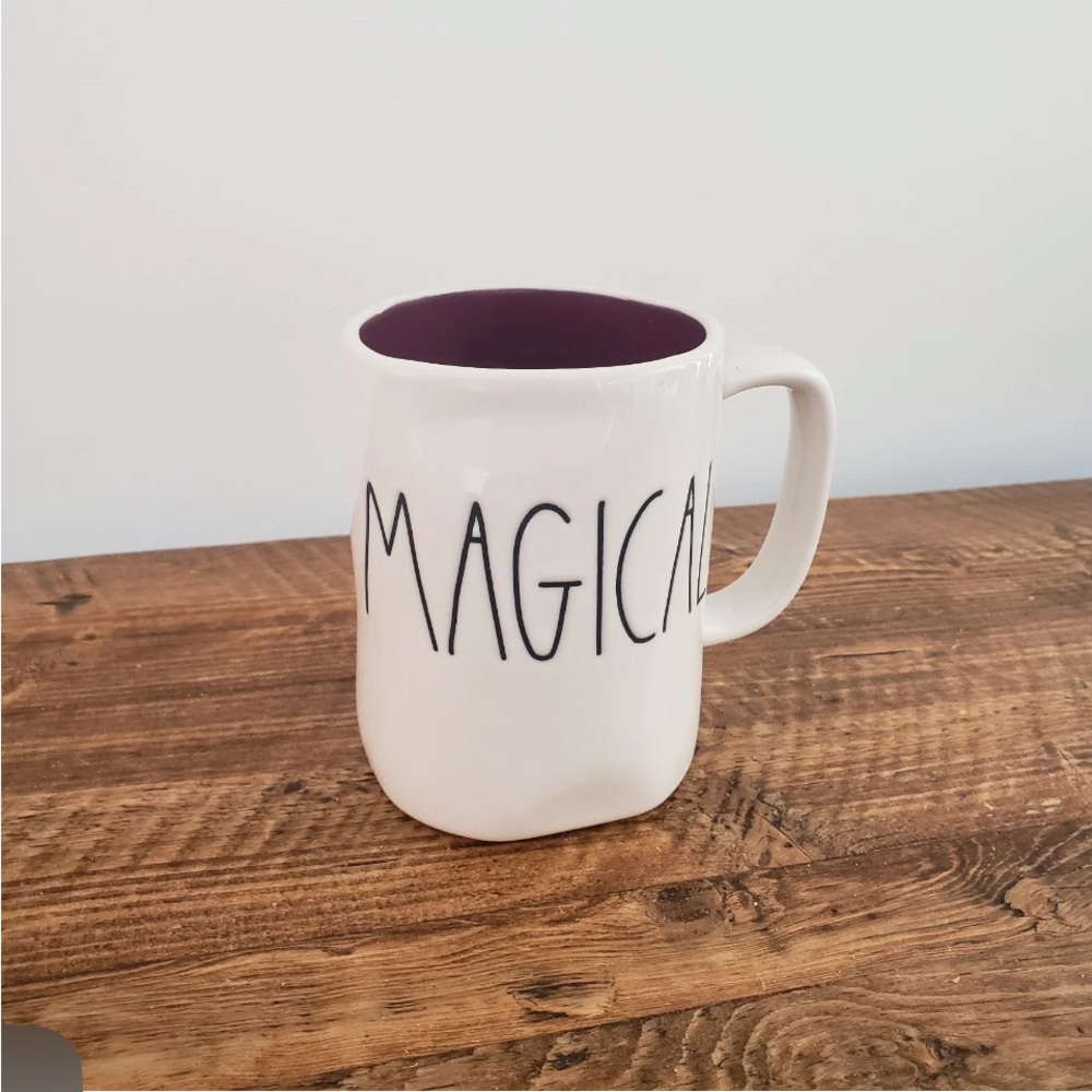 Rae Dunn Magical Mug with White and Purple Design